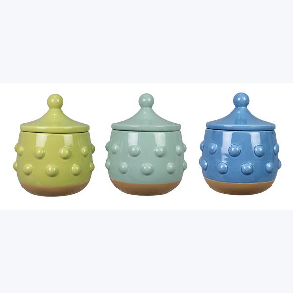 Hobnail Ceramic Canister The Teapot Garden Boutique