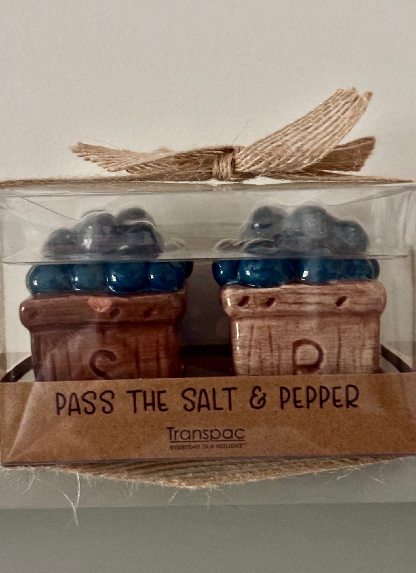 Blueberry Basket Salt and Pepper Shaker Set