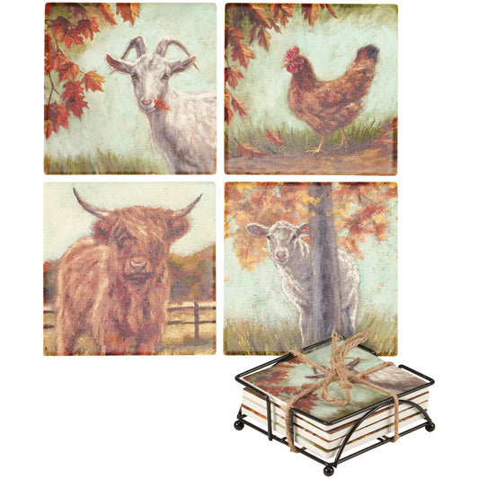 Farm Theme Coaster Set