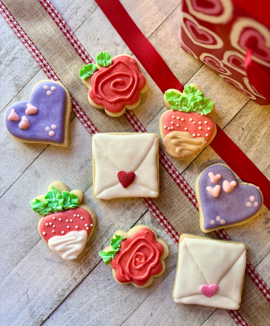 Valentine’s Day Decorated Sugar Cookies (Fresh Milled Flour) PICKUP/SHIP IN GA ONLY