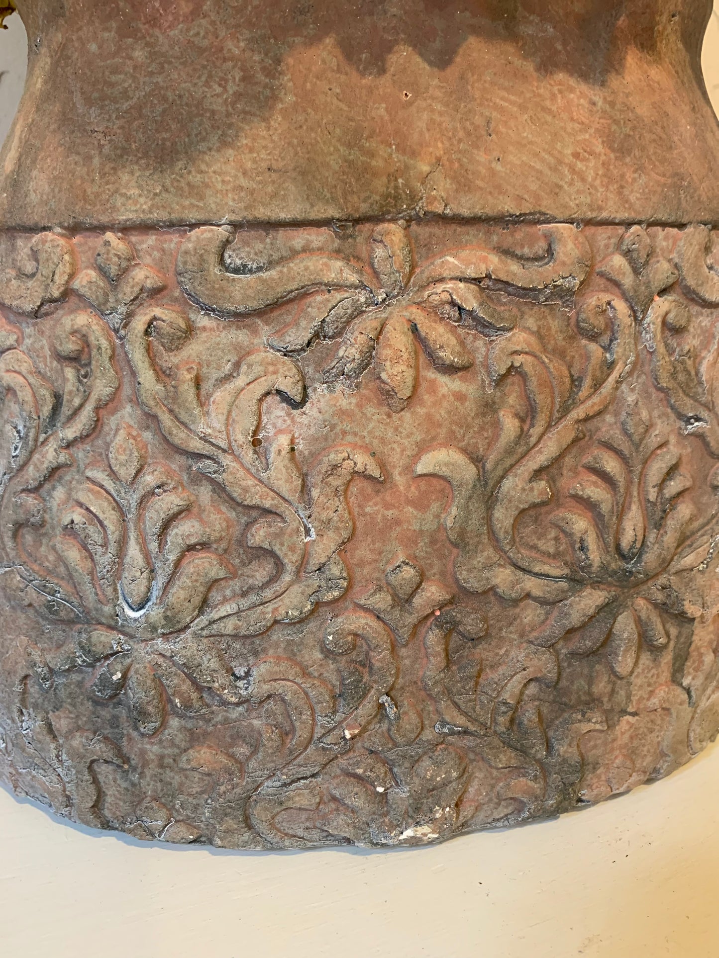 Distressed Terra Cotta Oval Planter