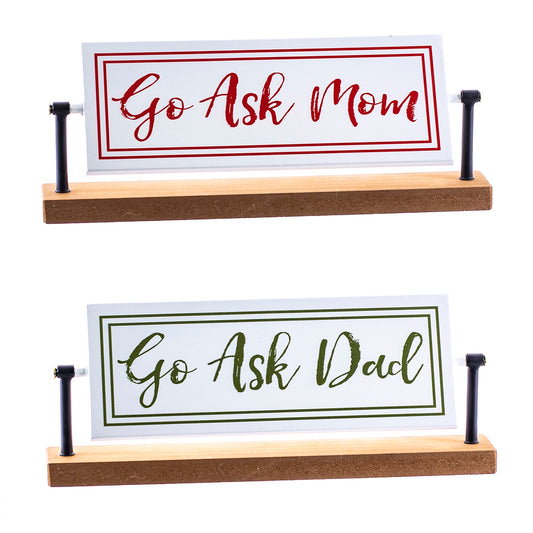 Go Ask Mom/Dad Flip Sign