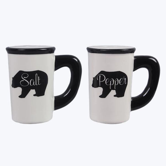 Black Bear Salt and Pepper Shakers