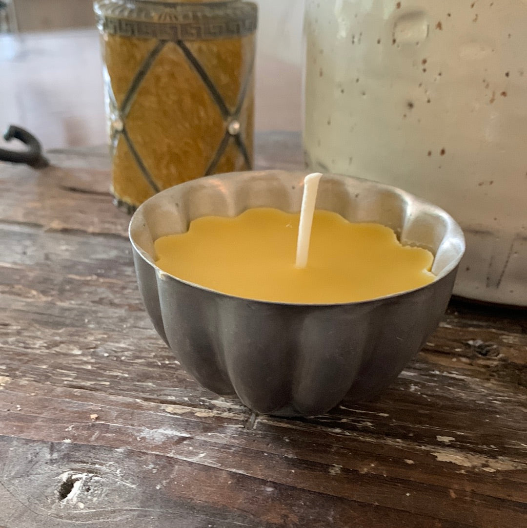 Vintage Tin Beeswax Candle