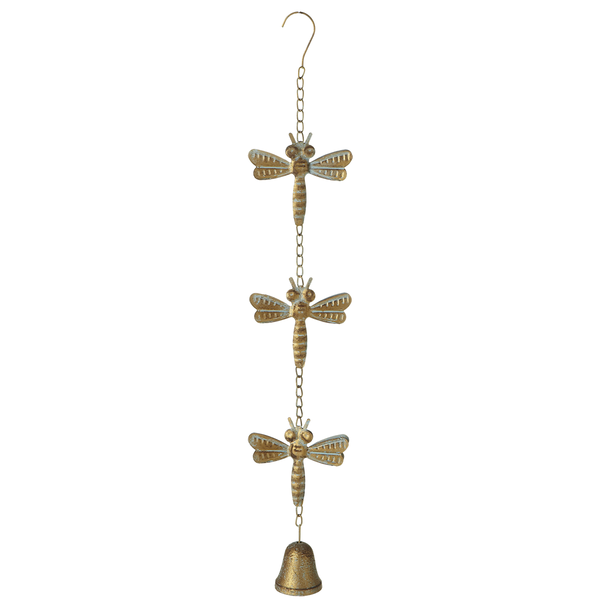 Patina Dragonfly Bell Wind Chime