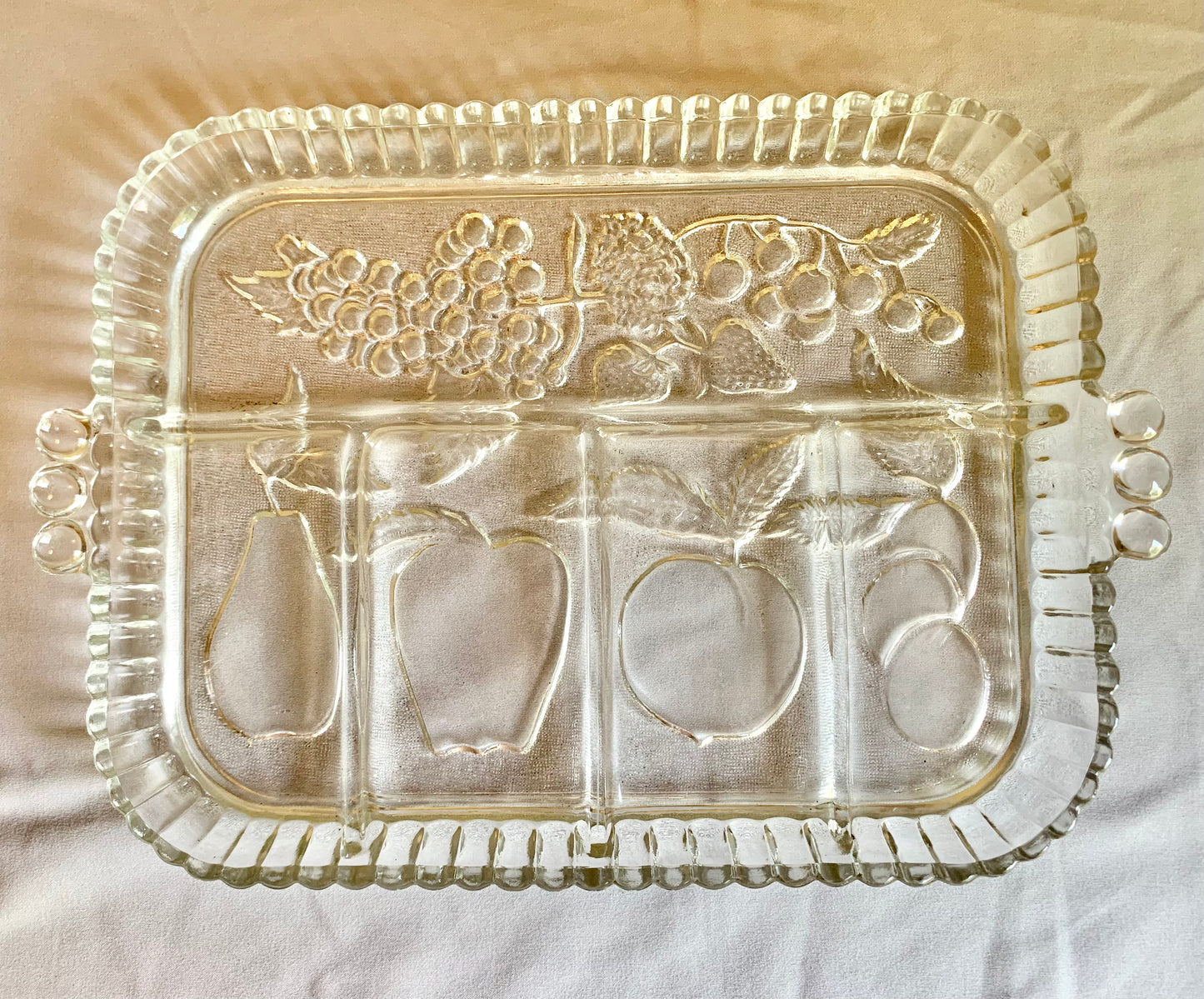 Indiana Glass Clear Relish Tray
