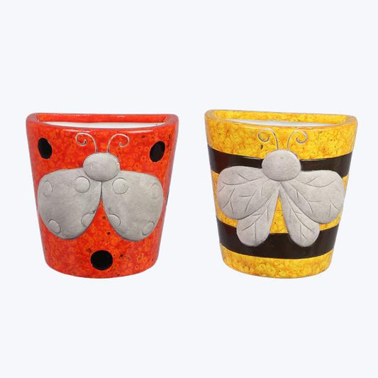 Ceramic Bee/Ladybug  Pot